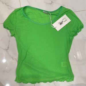 Malibu small bright green tee